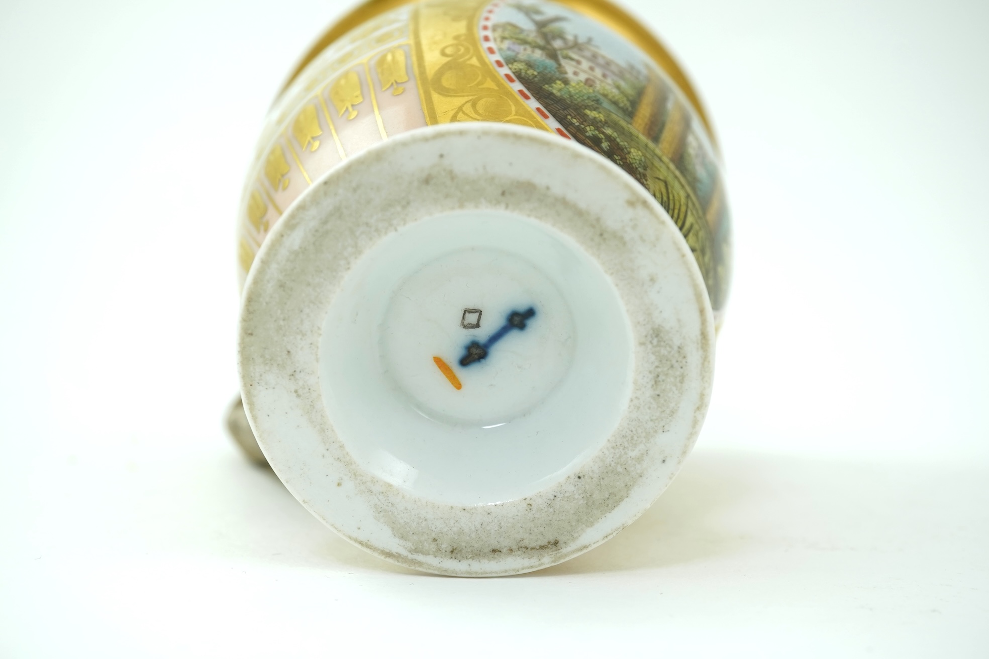 A KPM Berlin imitation micro-mosaic cabinet cup, c.1817-23